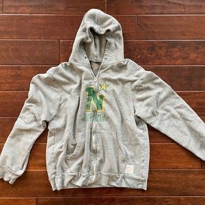 The Original Retro Brand Minnesota North Stars Gray Hooded Sweatshirt Size Large